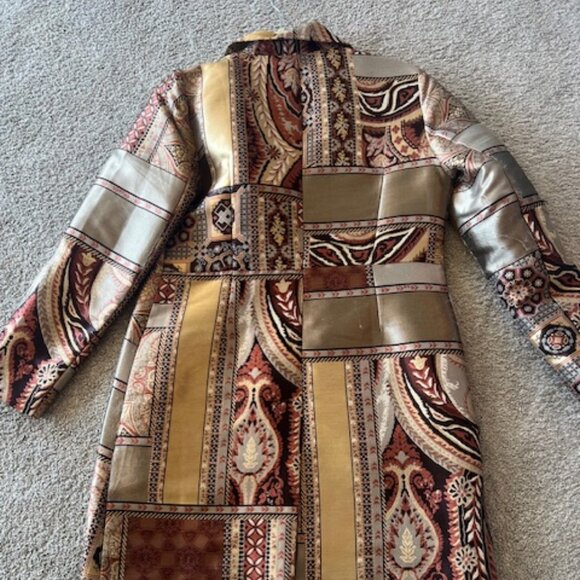 Chico's Patchwork Coat, Size 0 - Picture 8 of 11